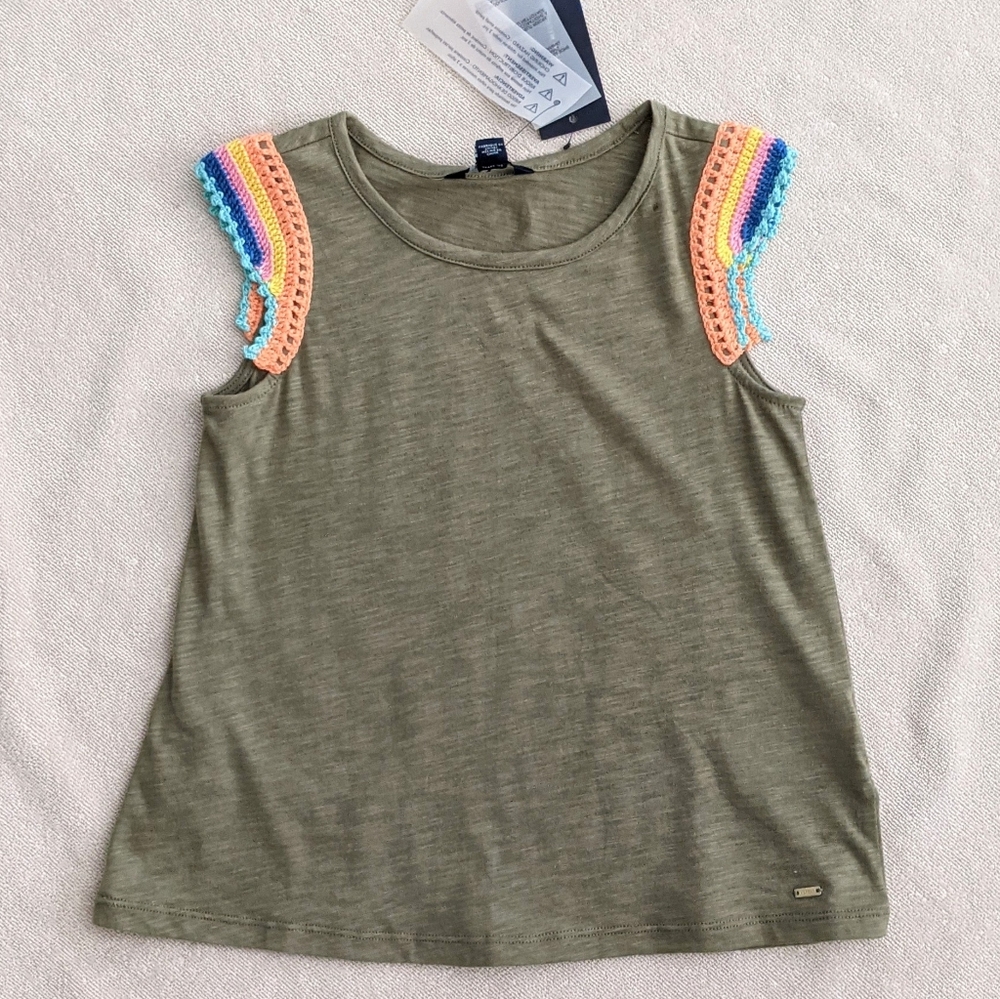 Girls Tommy Hilfiger Crochet Top NWT 6 / 7 - Picture 3 of 4